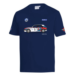 Tričko SPARCO MARTINI RACING LANCIA DELTA, námornícka modrá