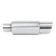 Okruhle - Jednostenné Tlmič RACES Chrome 89mm, vstup 2,75" (70mm) | race-shop.sk