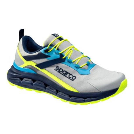 Pracovná obuv Topánky Sparco S-PIKE TURINI 02, strieborné/modro/fluo limetkové | race-shop.sk