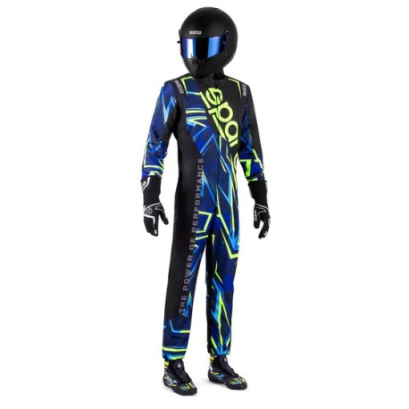 Kombinézy Kombinéza SPARCO PRIME-K INFINITY KID s homologáciou FIA čierny/modrý/fluro žltý | race-shop.sk