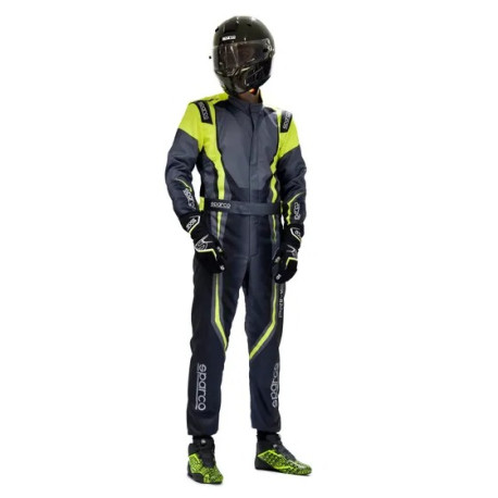 Kombinézy FIA pretekárska kombinéza SPARCO PRIME-K ADVANCED, čierna/sivá/fluo/žltá | race-shop.sk