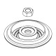 Accessories GARRETT 910476-0002 DIAPHRAGM KIT, 45MM, 50MM (INCLUDES DIAPHRAGM ASSY AND VALVE STEM NUT) FOR WASTEGATE GVW-45 | race-shop.sk
