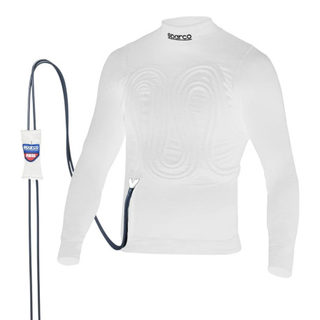 Spodné prádlo Sparco front and rear cooling racing Underwear top R586 with FIA, white | race-shop.sk