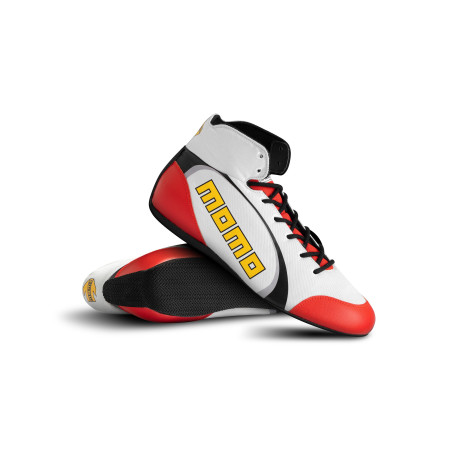 Topánky FIA pretekárske topánky MOMO SPEED PRO, biela/červená | race-shop.sk