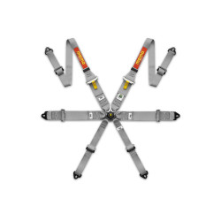 MOMO PRO DRIVER FIA 6P 2”/3” FHR racing safety harnesses, grey