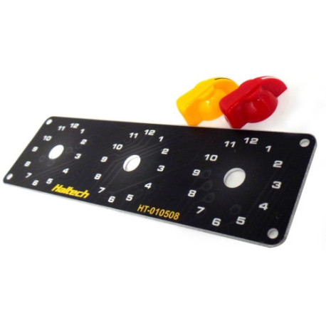 Haltech Haltech Triple Switch Panel Kit includes Yellow & Red knobs | race-shop.sk