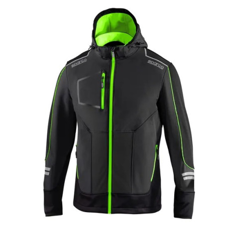 Mikiny a bundy SPARCO TECH SOFT-SHELL YORK, sivá/zelená | race-shop.sk