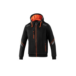 SPARCO TECH HOODED FULL ZIP TW - oranžová