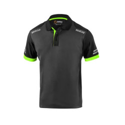 SPARCO TECH POLO TW, sivá/fluo zelená