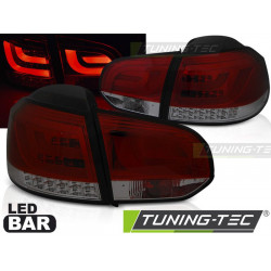 LED BAR ZADNÉ SVETLÁ ČERVENÁ DYMOVÉ pre VW GOLF 6 10.08-12 POŠKODENÉ