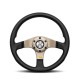 Volanty 3 ramenný športový volant MOMO TUNER, 350mm, koža, 40mm odsadenie, čierna/sivá | race-shop.sk