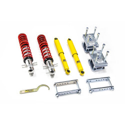 Športový výškovo nastaviteľný podvozok MTS STREET SERIES pre Volkswagen CADDY I (14) 08/82 - 07/92 (Inox)