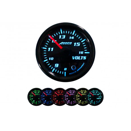 Bazár Budík ADDCO, dobíjanie (voltmeter), 7 farieb NEKOMPLETNÉ | race-shop.sk
