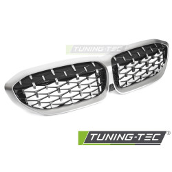 Mriežka pre BMW G20 / G21 19-22 (Diamantový strieborný matný chróm)