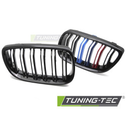 Športová Maska pre BMW E92 / E93 06-10 (Lesklá čierna TRI-COLOUR dvojitá lišta)