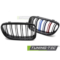 Maska Sport pre BMW E90 / E91 LCI 09-11 (Lesklá čierna trojfarebná dvojitá lišta)