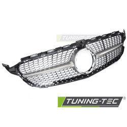 Mriežka s KAMEROU pre MERCEDES W205 18-21 / S205 18-21 / C205 18-23 / A205 18-23 (Diamond Silver Chrome)