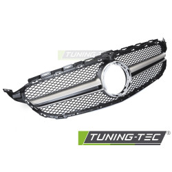 Mriežka s KAMEROU pre MERCEDES W205 18-21 / S205 18-21 / C205 18-23 / A205 18-23 (Čierna strieborná)