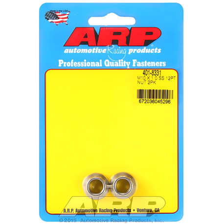 Časti motora ARP matice (nerez, 12-hranná hlava), M10×1.0, V1 | race-shop.sk