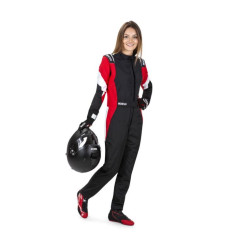 FIA pretekárska kombinéza SPARCO COMPETITION LADY (R567), čierna/biela/červená