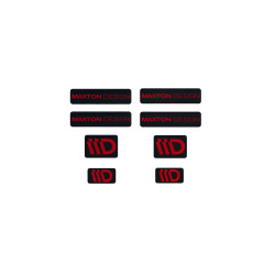 3D Sticker Set Maxton Design (Black and Red)