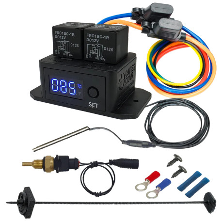 Regulátor spínania ventilátora Digital Thermatic Twin Fan Switch with 1/4"" NPT Thermal Sensor Kit | race-shop.sk