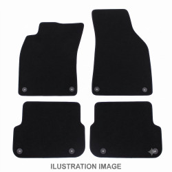 Prémiové čierne velúrové autokoberce pre FORD Transit Custom 32cm fix 2023-up 2 kusy