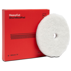 KochChemie Heavy Cut Short Wool Pad 126mm - Leštiaci kotúč z jahňacej kože krátky vlas