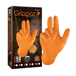 Grippaz 246 Protišmykové nitrilové rukavice oranžové veľkosť L/9 - 50ks