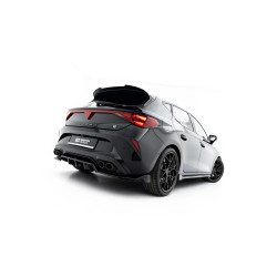 MAXTON DESIGN zadný splitter pre Cupra Leon Hatchback Mk1 Facelift (so zvislými lištami), lesklá čierna, V1