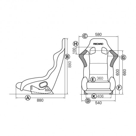 Športové sedačky s FIA homologizáciou Športová sedačka RECARO Profi SPG XL FIA | race-shop.sk