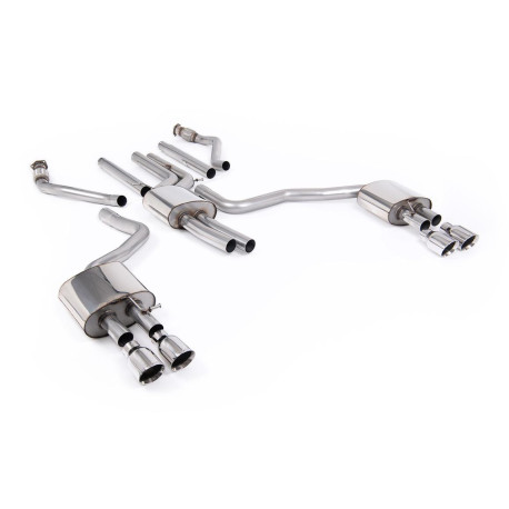 Výfukové systémy Milltek Milltek Cat-back exhaust resonated for Audi A6 3.0TFSI V6 (C7.5) (non-GPF) 2015-2018 - Polished tips | race-shop.sk