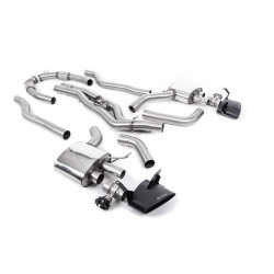 Milltek GPF-back exhaust (loudest) for Audi RS6 4.0 V8 bi-turbo in Performance Edition (C8) (GPF) 2019+ - Cerakote black tips