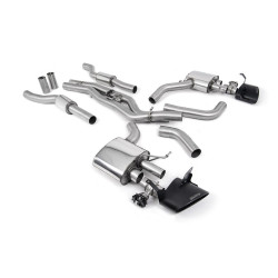 Milltek Cat-back exhaust resonated for Audi RS7 4.0 V8 bi-turbo (C8) (non-GPF) 2019+ - Cerakote black tips