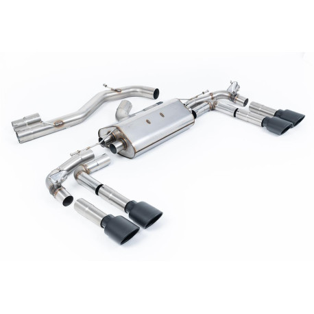 Výfukové systémy Milltek Milltek GPF-back exhaust (louder) for Audi S3 2.0TFSI Quattro Saloon/Sedan 310PS & 333PS (8Y) (GPF) 2020+ - Cerakote black tips | race-shop.sk