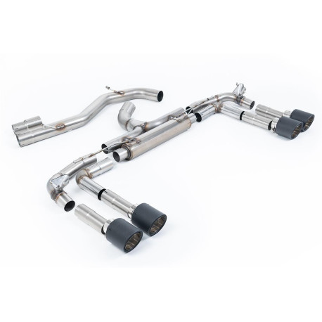 Výfukové systémy Milltek Milltek Cat-back exhaust (loudest) for Audi S3 Saloon/Sedan 310PS (8Y) (non-GPF) 2022+ - Carbon tips | race-shop.sk