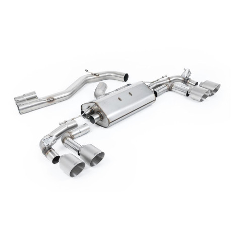 Výfukové systémy Milltek Milltek GPF-back exhaust (louder) for Audi S3 2.0TFSI Quattro Sportback 310PS & 333PS (8Y) (GPF) 2020+ - Titanium tips | race-shop.sk