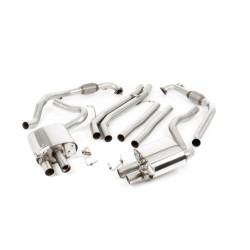 Milltek Cat-back exhaust non-resonated for Audi S5 3.0 V6 Turbo Coupe/Cabrio (B9) (non Sport Diff, RHD) 2017+ - Polished tips