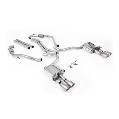 Výfukové systémy Milltek Milltek Cat-back exhaust (louder) for Audi S5 3.0 V6 Turbo Sportback (B9) 2019+ - Brushed titanium tips | race-shop.sk