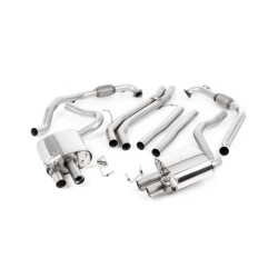 Milltek Cat-back exhaust (louder) for Audi S5 3.0 V6 Turbo Sportback (B9) (non Sport Diff) 2017+ - Cerakote black tips