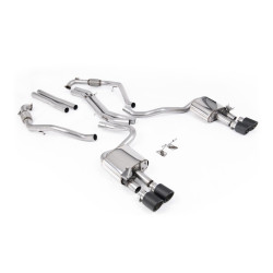 Milltek Cat-back (louder) for Audi S5 V6 Turbo Sportback (B9) (Sport Diff, RHD, with brace bars) 2017+ - Carbon JET-100 tips