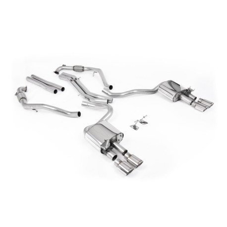 Výfukové systémy Milltek Milltek Cat-back (louder) for Audi S5 V6 Turbo Sportback (B9) (Sport Diff, RHD, with brace bars) 2017+ - Polished tips | race-shop.sk