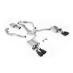 Milltek Cat-back exhaust resonated quad Cerakote black tips for Audi S5 3.0 V6 Turbo Sportback (B9) (GT-100) 2017+