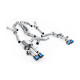 Milltek GPF-back exhaust resonated for Audi S8 4.0 TFSI V8 Saloon/Sedan (D5) (GPF) 2020+ - Burnt titanium tips