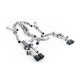 Milltek GPF-back exhaust resonated for Audi S8 4.0 TFSI V8 Saloon/Sedan (D5) (GPF) 2020+ - Carbon tips