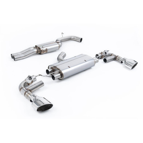 Výfukové systémy Milltek Milltek Cat-back exhaust resonated for Audi TT Mk3 TTRS 2.5TFSI Quattro (non-GPF) 2016+ - Polished tips | race-shop.sk