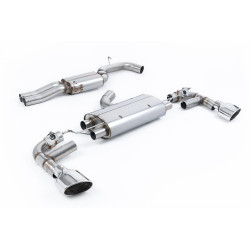 Milltek GPF-back exhaust resonated for Audi TT Mk3 TTRS 2.5TFSI Quattro (GPF) 2019+ - Polished tips