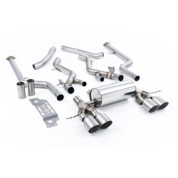 Milltek Cat-back exhaust (loudest) for BMW M2 Coupe (GPF) 2023+ - Brushed titanium tips