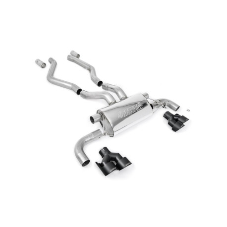 Výfukové systémy Milltek Milltek Axle-back exhaust for BMW M340i (G20) Sedan Xdrive (non-GPF) 2021+ - Black tips | race-shop.sk