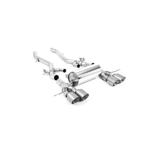 Výfukové systémy Milltek Milltek Axle-back exhaust for BMW M3 (G80/G81) S58 3.0 Turbo Touring/XDrive (GPF) 2020+ - Brushed titanium tips | race-shop.sk